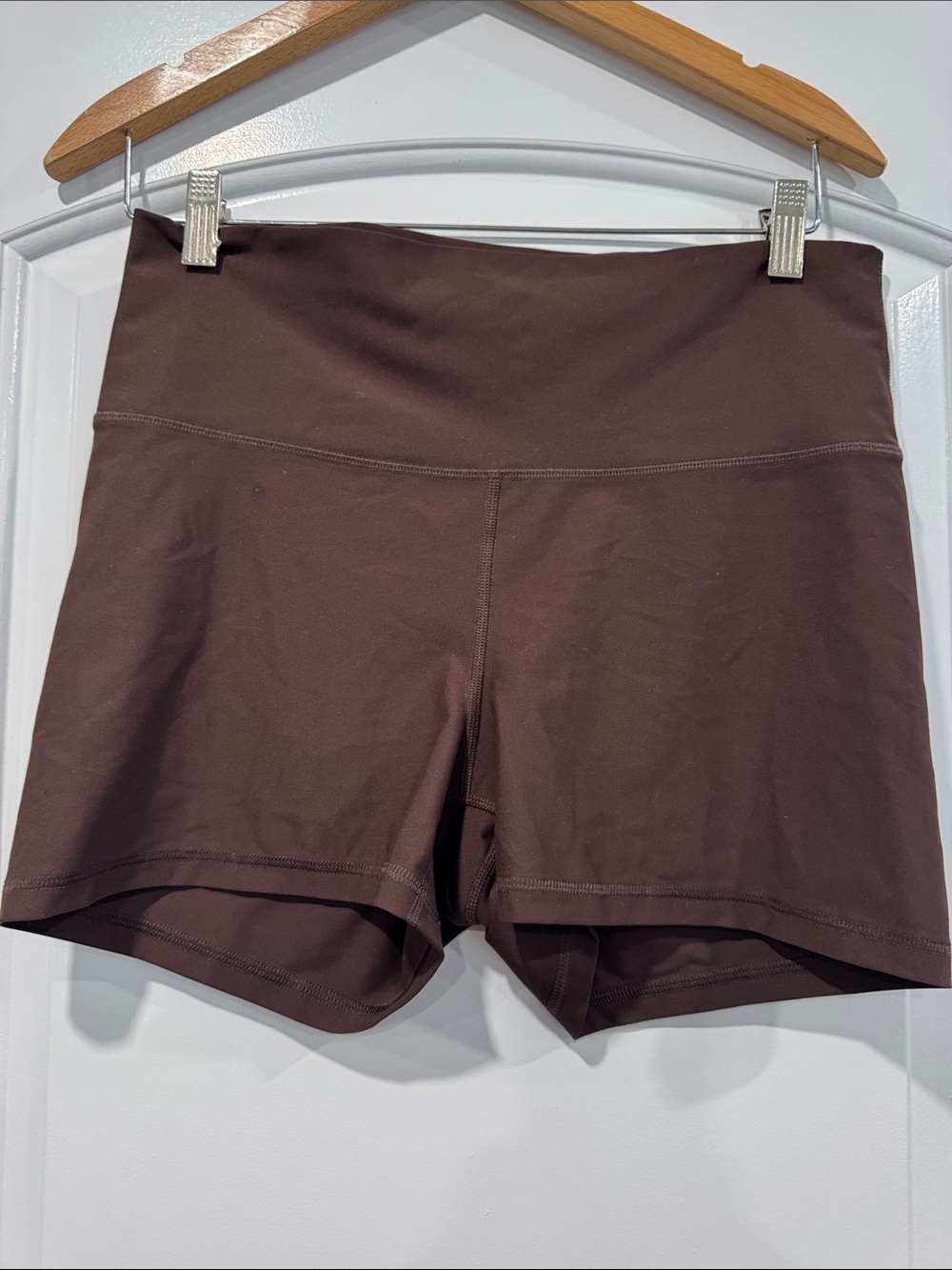 Old Navy Active Powersoft Brown High-Rise Go-Dry Bike Shorts Size Large